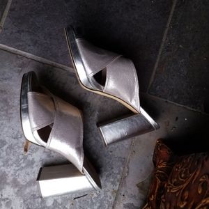 Nina Silver Blocked Sandals